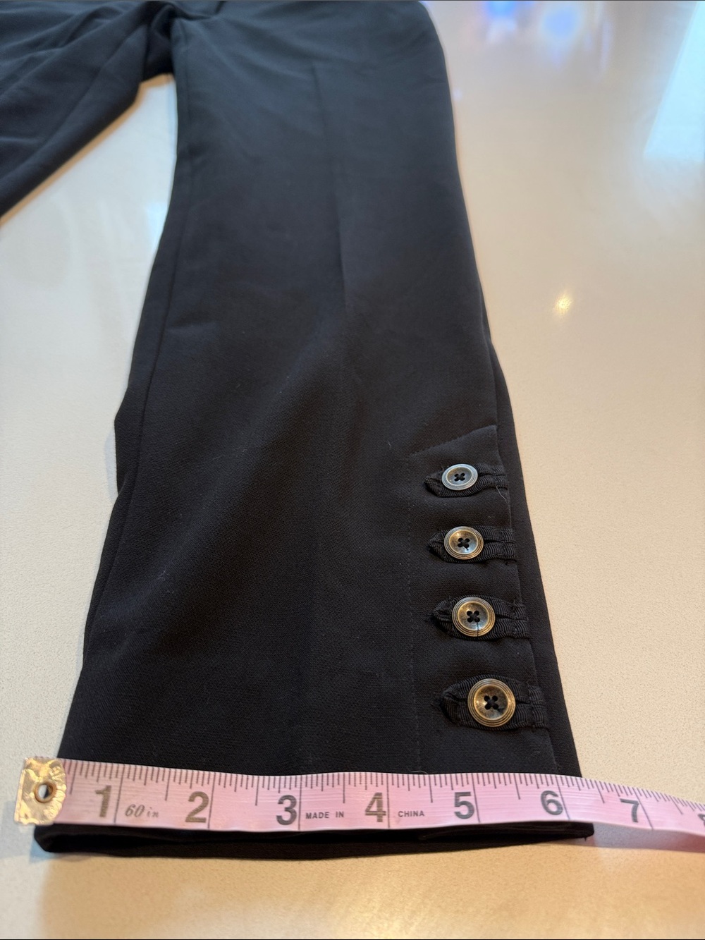 🆕 White House Black Market The Slim Ankle Button-Cuff Pants, Black, Size 10R - Picture 12 of 12